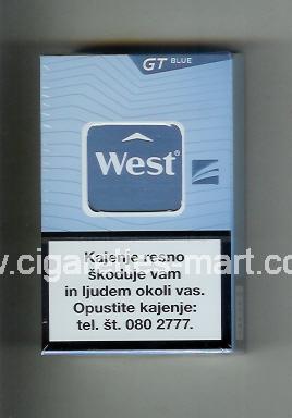 West (design 18) (GT / Blue) ( hard box cigarettes )