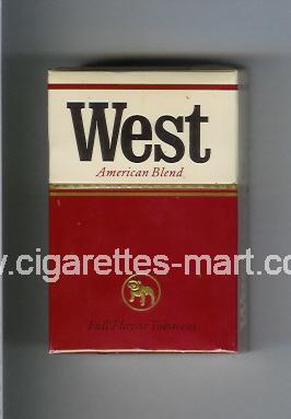 West (design 1A) (American Blend) (Full Flavor) ( hard box cigarettes )