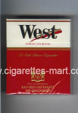 West (design 2) (Full Flavor / American Blend) ( hard box cigarettes )