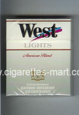 West (design 2) (Lights / American Blend) ( hard box cigarettes )