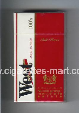 West (design 2A) (Full Flavor / American Blend) ( hard box cigarettes )