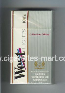 West (design 2A) (Lights / American Blend) ( hard box cigarettes )