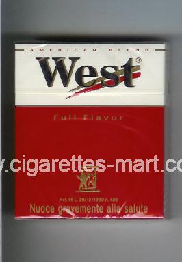 West (design 3) (Full Flavor / American Blend) ( hard box cigarettes )