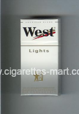West (design 3) (Lights / American Blend) ( hard box cigarettes )