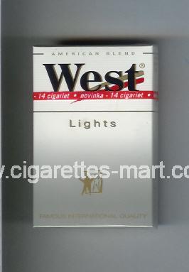 West (design 3) (Lights / American Blend) ( hard box cigarettes )