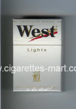 West (design 3) (Lights / American Blend) ( hard box cigarettes )