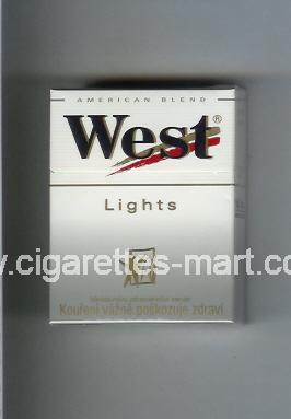 West (design 3) (Lights / American Blend) ( hard box cigarettes )