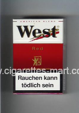 West (design 3) (Red / American Blend) ( hard box cigarettes )