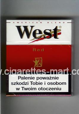 West (design 3) (Red / American Blend) ( hard box cigarettes )