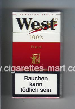 West (design 3) (Red / American Blend) ( hard box cigarettes )