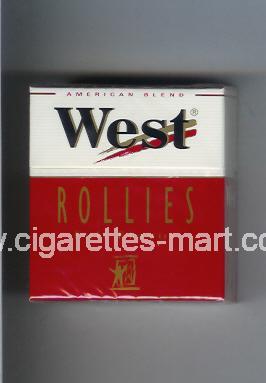 West (design 3) (Rollies / Full Flavor / American Blend) ( hard box cigarettes )