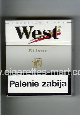 West (design 3) (Silver / American Blend) ( hard box cigarettes )