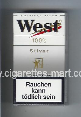 West (design 3) (Silver / American Blend) ( hard box cigarettes )