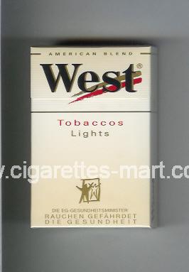 West (design 3) (Tobaccos / Lights / American Blend) ( hard box cigarettes )