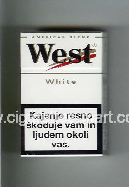 West (design 3) (White / American Blend) ( hard box cigarettes )