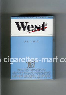 West (design 3A) (Ultra / American Blend) ( hard box cigarettes )