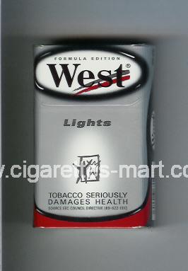 West (design 5) (Lights / Formula Edition) ( hard box cigarettes )