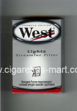 West (design 5) (Lights / StreamTec Filter / Formula Edition) ( hard box cigarettes )