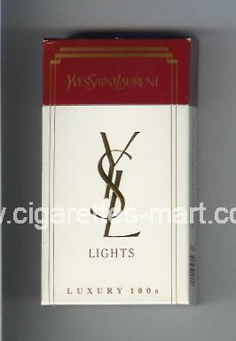 YSL (design 1) Yves Saint Laurent (Lights) ( hard box cigarettes )