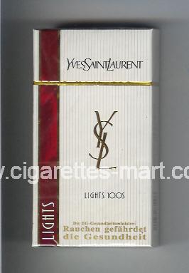 YSL (design 2) Yves Saint Laurent (Lights) ( hard box cigarettes )