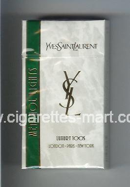 YSL (design 2) Yves Saint Laurent (Menthol Lights / Luxury) ( hard box cigarettes )