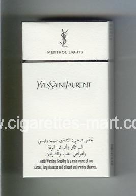 YSL (design 6) Yves Saint Laurent (Menthol Lights) ( hard box cigarettes )